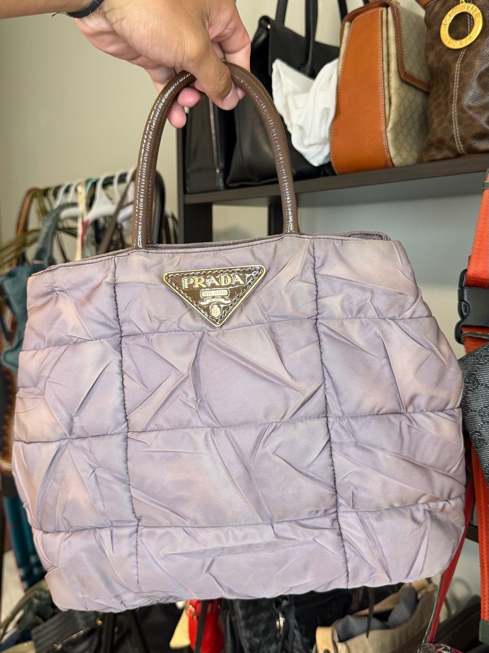 Prada tote bag
Purple Synthetic